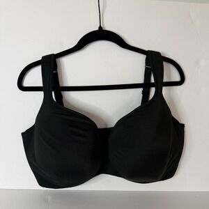 Cacique Balconette Bra Underwire Smooth Lightly Lined Black 40h